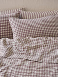 Pillowcase Set, Elderberry Gingham Linen Blend (Pair), Breathable Construction for Everyday Bedding and Bedroom Refreshes, 3 Size Options image 1