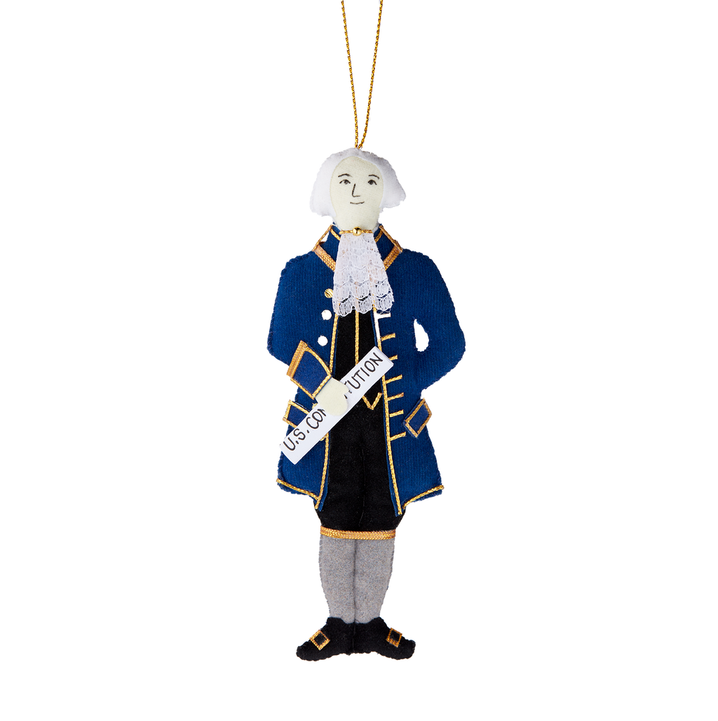 Seasonal Home Decor, James Madison Ornament for Holiday Displays, Shelves and Festive Rooms image 1