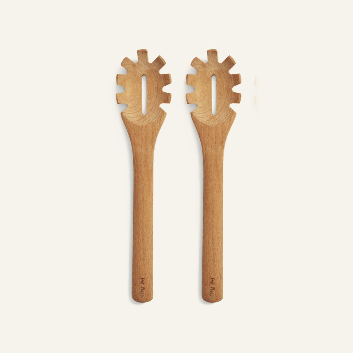 Dinnerware, Beechwood Serving Spoons for Everyday Meals and Table Settings, Designed for Family Dining, Serving and Entertaining image 1