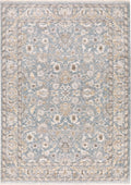 Area Rug, Maharaja 070E1 Blue Ivory for Living Rooms, Bedrooms and Entryways, 10 Size Options image 1