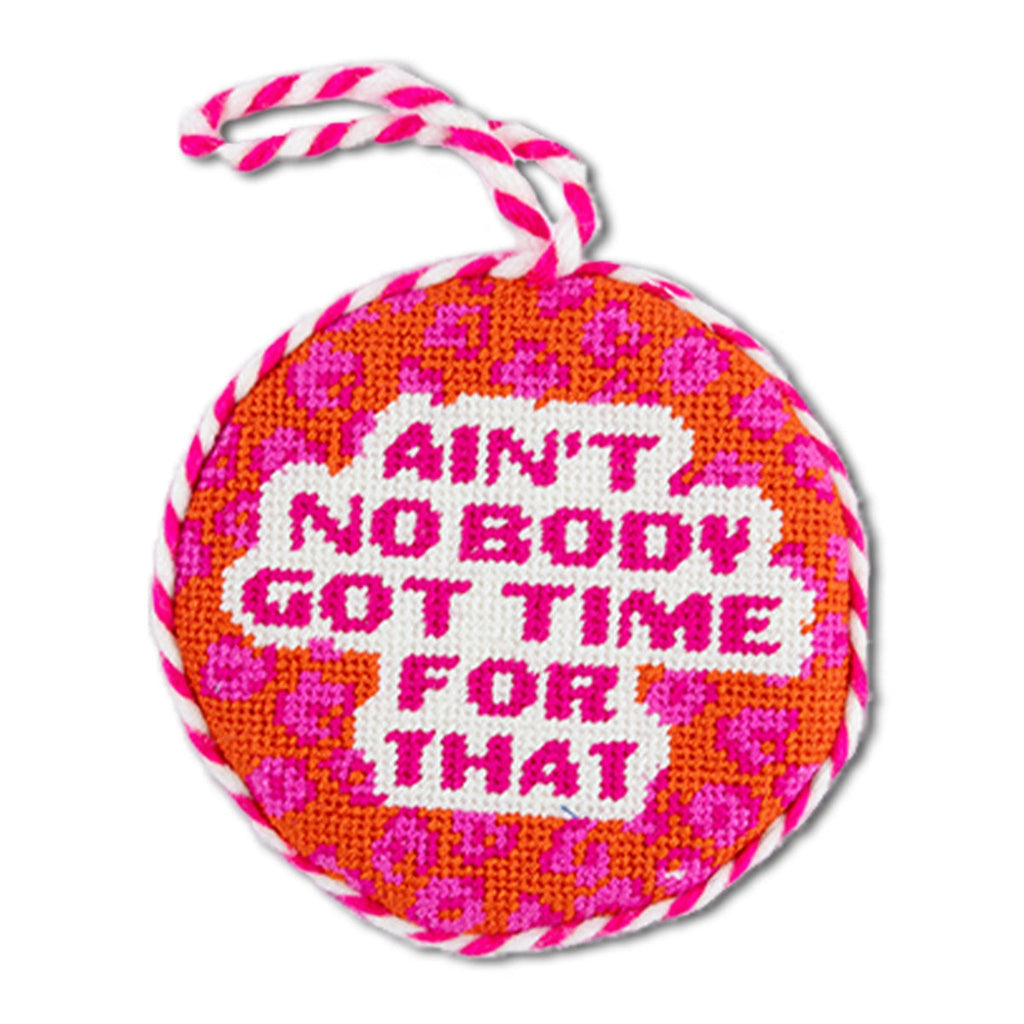 Seasonal Home Decor, Needlepoint Ornament Ain't Nobody for Mantels, Tables and Seasonal Decorating image 1