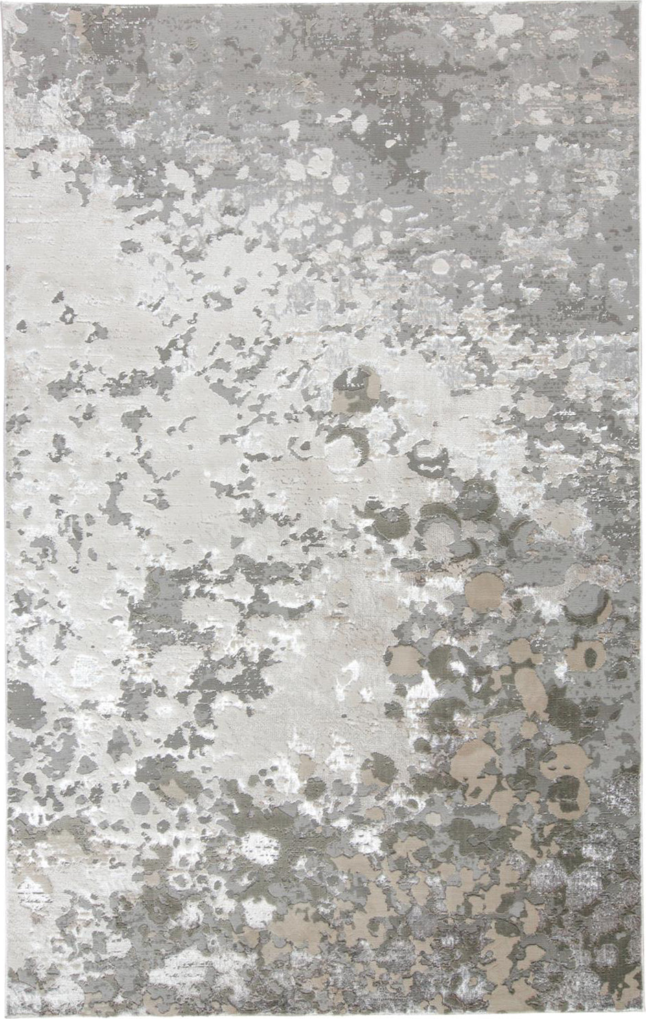 Area Rug, Micah 3336F Silver Gray, Stain-Resistant Finish for Living Rooms, Bedrooms and Entryways, 11 Size Options image 1