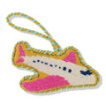 Seasonal Home Decor, Needlepoint Icon Ornament Airplane for Holiday Displays, Shelves and Festive Rooms image 1