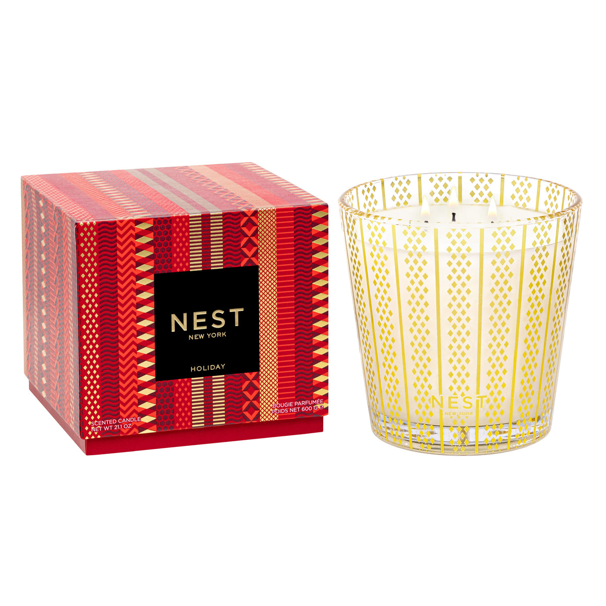 Decorative Candle, Holiday 3 Wick for Entryways, Mantels and Everyday Home Ambience, Designed for Everyday Home Use image 1