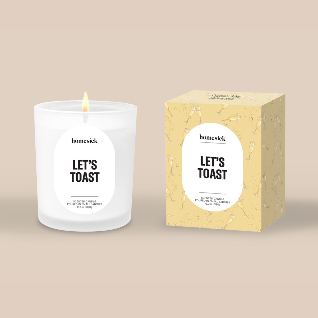 Decorative Candle, Let's Toast for Entryways, Mantels and Everyday Home Ambience, Designed for Living Rooms, Bedrooms and Relaxing Evenings image 1