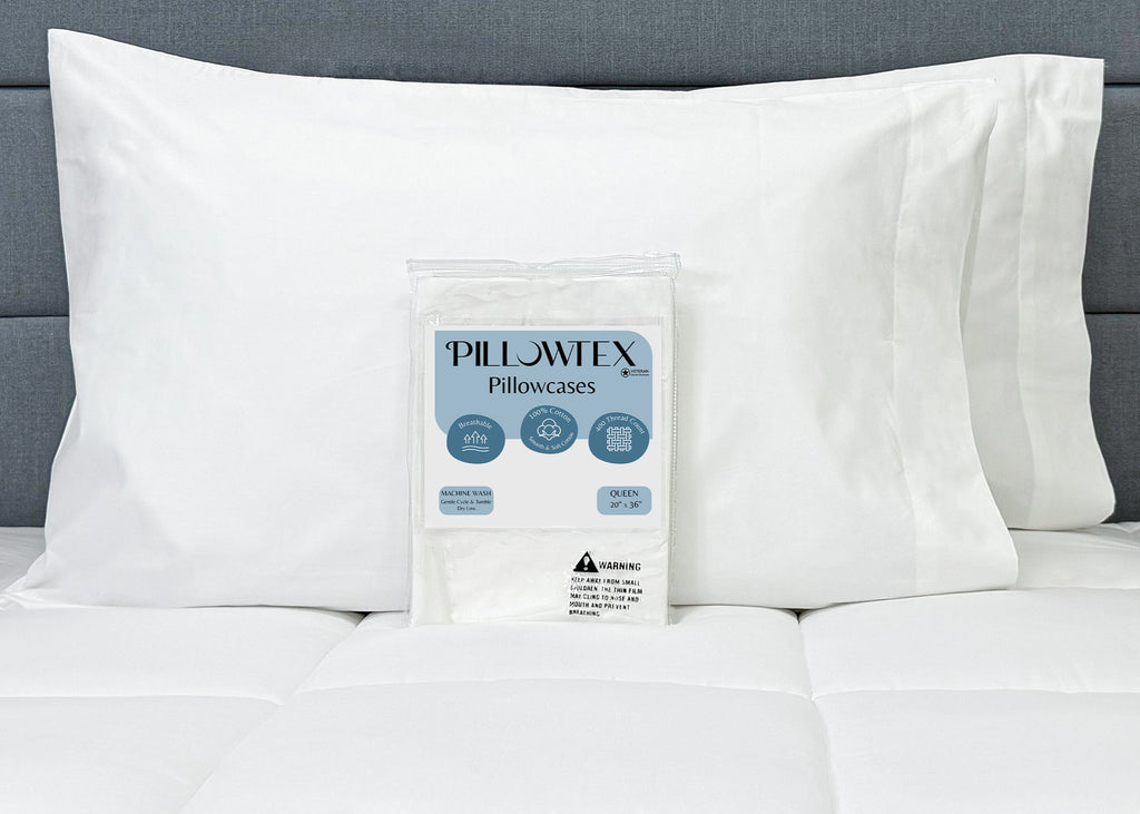 Pillowcase Set, Cotton (Includes 2 ), Breathable Construction, Machine-Washable Care for Guest Rooms and Daily Bedroom Comfort image 1