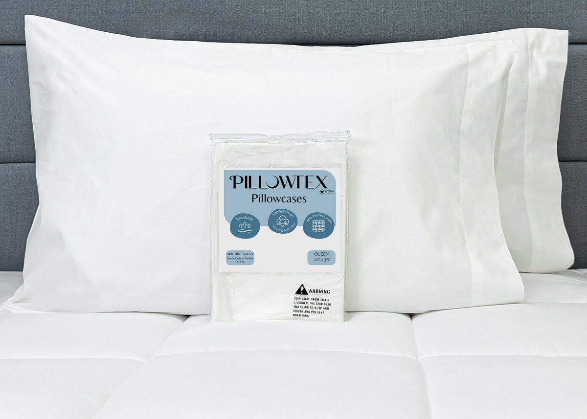 Pillowcase Set, Cotton (Includes 2 ), Breathable Construction, Machine-Washable Care for Guest Rooms and Daily Bedroom Comfort image 1