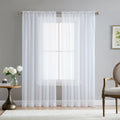 Window Curtain, Lucento Sheer Voile Rod Pocket Panels for Windows, Room Styling and Everyday Privacy, 11 Sizes and 16 Colors image 1