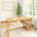 Computer Desk, 55", Solid Wood Construction for Home Offices, Computer Work and Study Spaces, 3 Color Options image 1