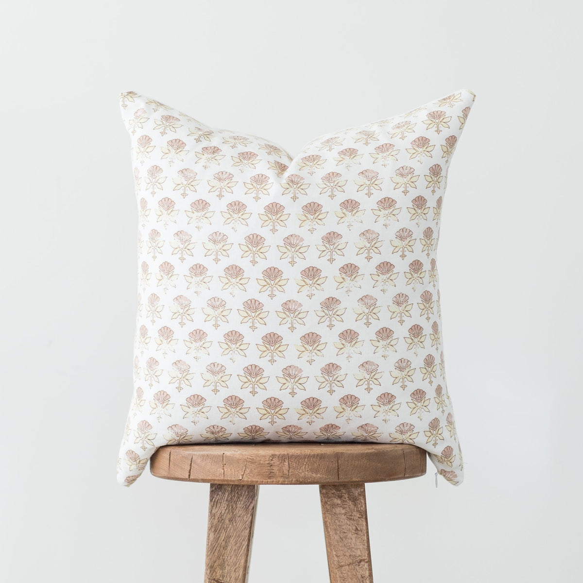Decorative Pillow Cover Set, Fleur White Floral 18" 22" 24", Machine-Washable Care for Bedroom Styling and Living Room Decor, 3 Size Options image 1
