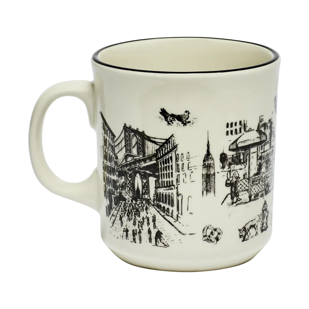 Coffee Mug, NYC TOILE JUMBO (15OZ) for Kitchen Tables, Workspaces and Daily Hydration, Designed for Everyday Drinks, Home and Entertaining image 1
