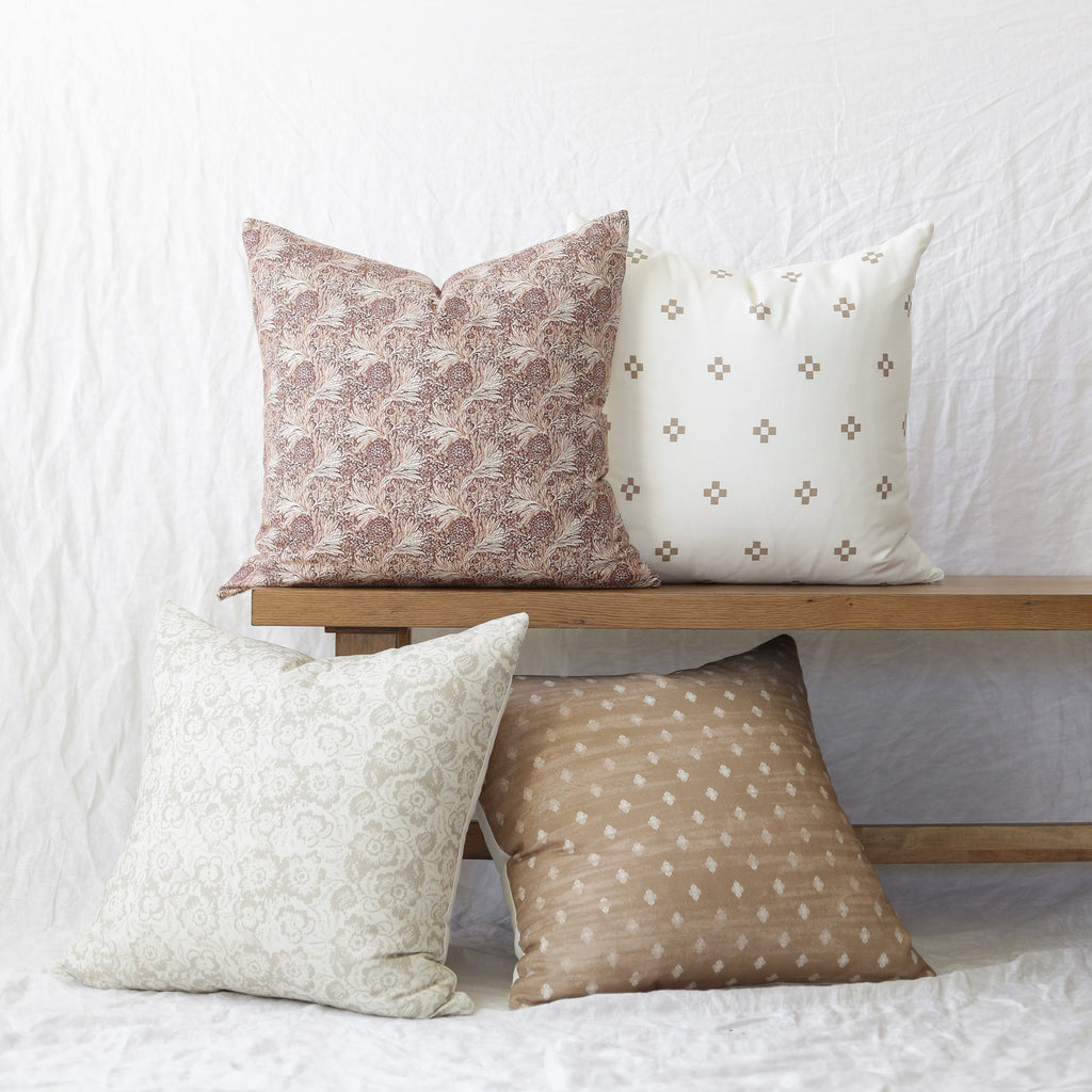 Decorative Pillow Cover Set, Dover 4 Pack 18" 22", Lightweight Design, Machine-Washable Care for Sofas, Beds and Living Room Accents image 1