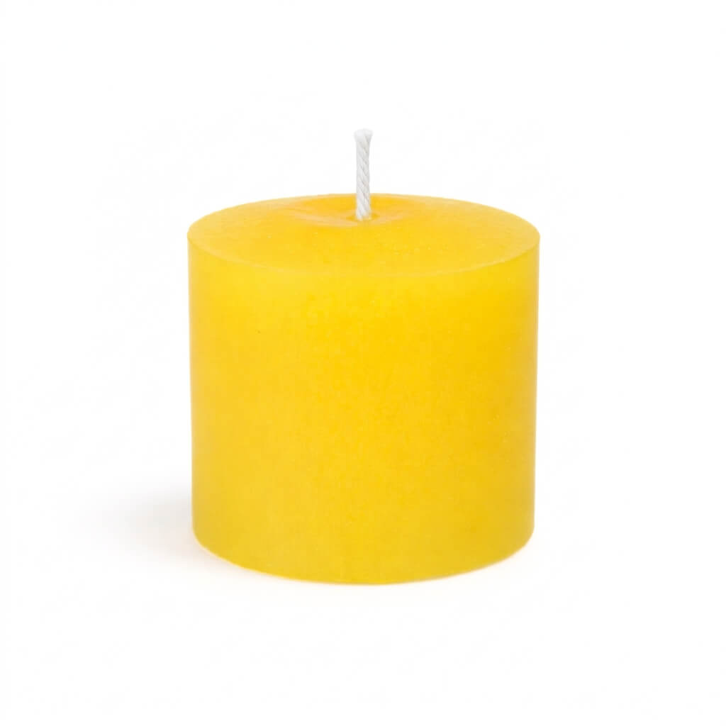 Decorative Candle, Richland Votive Unscented Yellow 10 Hour Set for Living Rooms, Bedrooms and Relaxing Evenings image 1