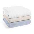 Cozy Throw Blanket, Santa Clarita 100% Cotton, Machine-Washable Care for Sofas, Beds and Relaxing at Home, 3 Sizes and 3 Colors image 1