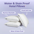 Bed Pillow, Waterproof & Stain Resistant Hotel, Machine-Washable Care for Sleeping, Reading and Bedroom Comfort, 2 Size Options image 1