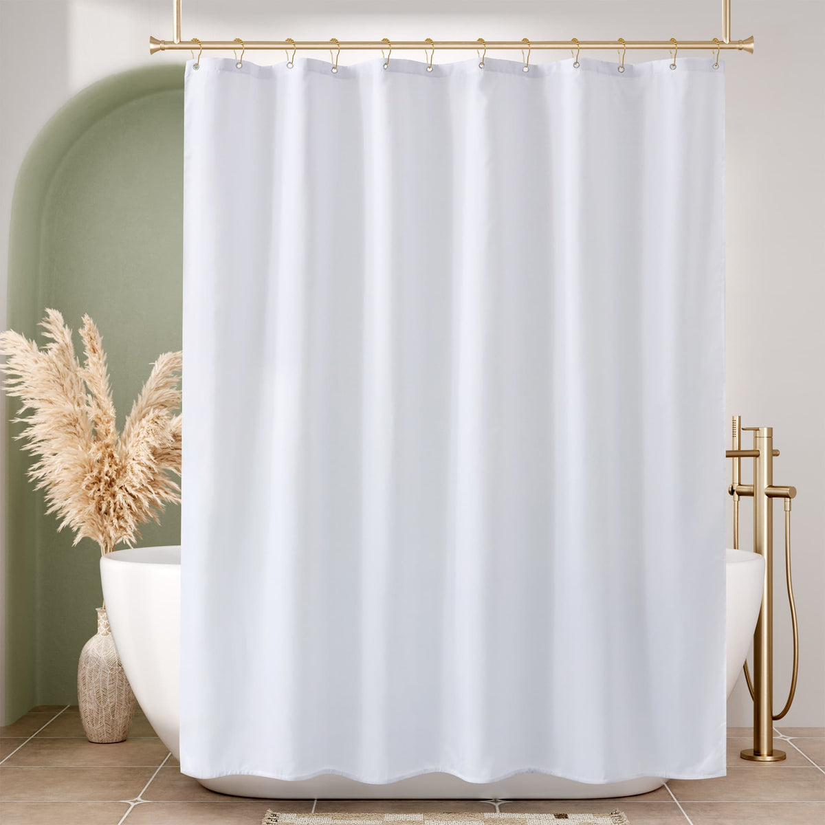 Bathroom Accessory, Waterproof Fabric Shower Curtain Liner, 120, Machine-Washable Care for Guest Baths and Daily Bathroom Routines image 1