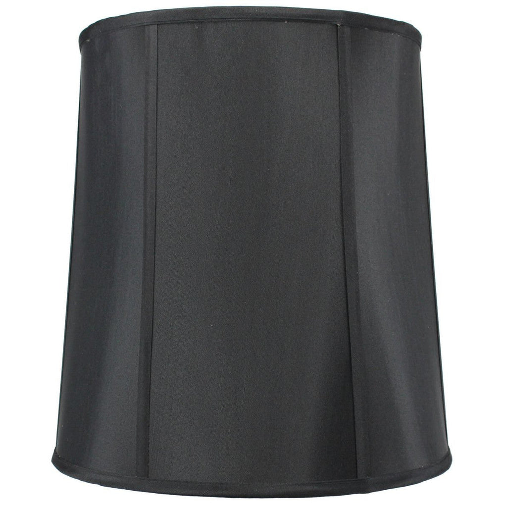 Fabric Lamp Shade, 14"W x 15"H Black Drum with Gold Liner for Lamp Replacement, Reading Corners and Living Spaces image 1