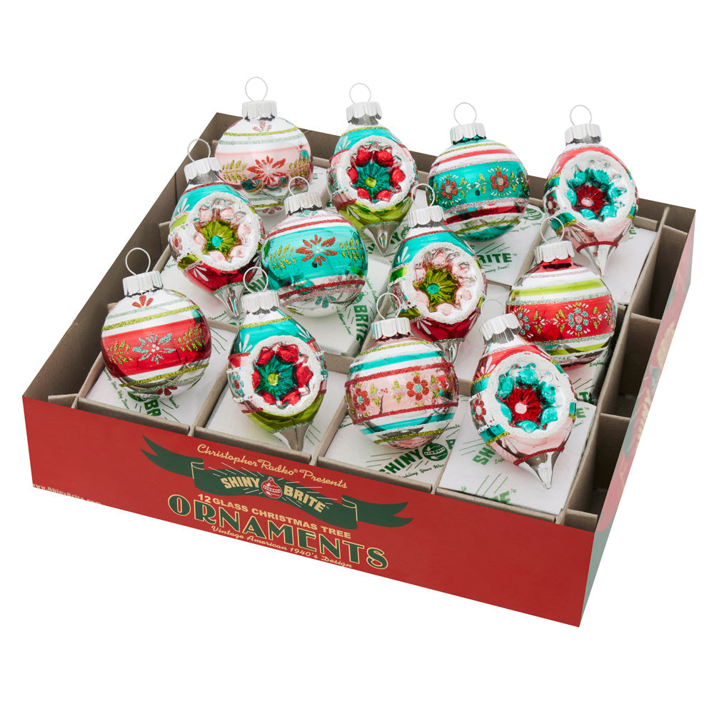Seasonal Home Decor, FESTIVE FETE 12 COUNT 1.75" DECORATED ROUNDS for Mantels, Tables and Seasonal Decorating image 1