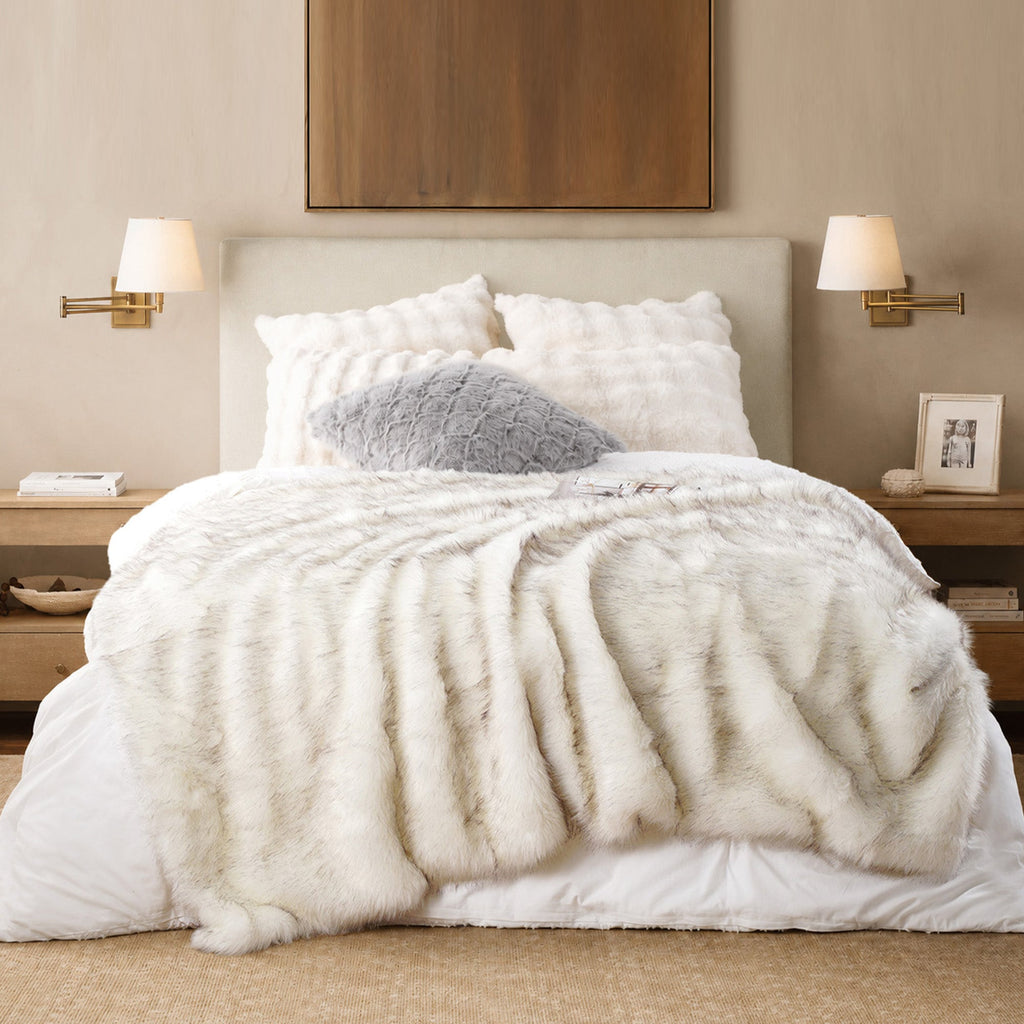 Cozy Throw Blanket, Faux Fox Fur for Living Rooms, Bedrooms and Everyday Lounging, 2 Size Options image 1