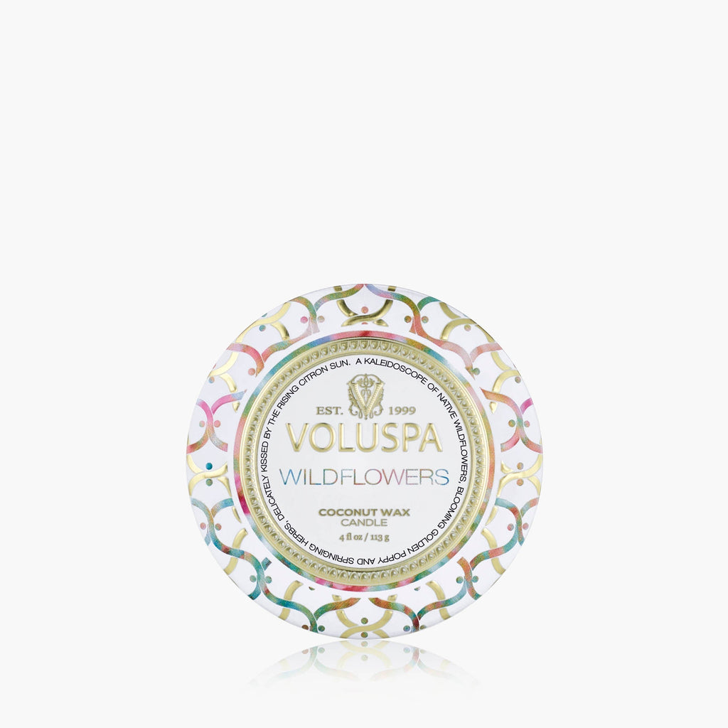 Decorative Candle, Wildflowers Mini Tin for Entryways, Mantels and Everyday Home Ambience, Designed for Everyday Home Use image 1