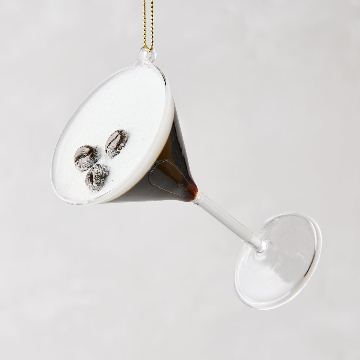 Seasonal Home Decor, Espresso Martini Christmas Tree Ornament for Holiday Displays, Shelves and Festive Rooms image 1