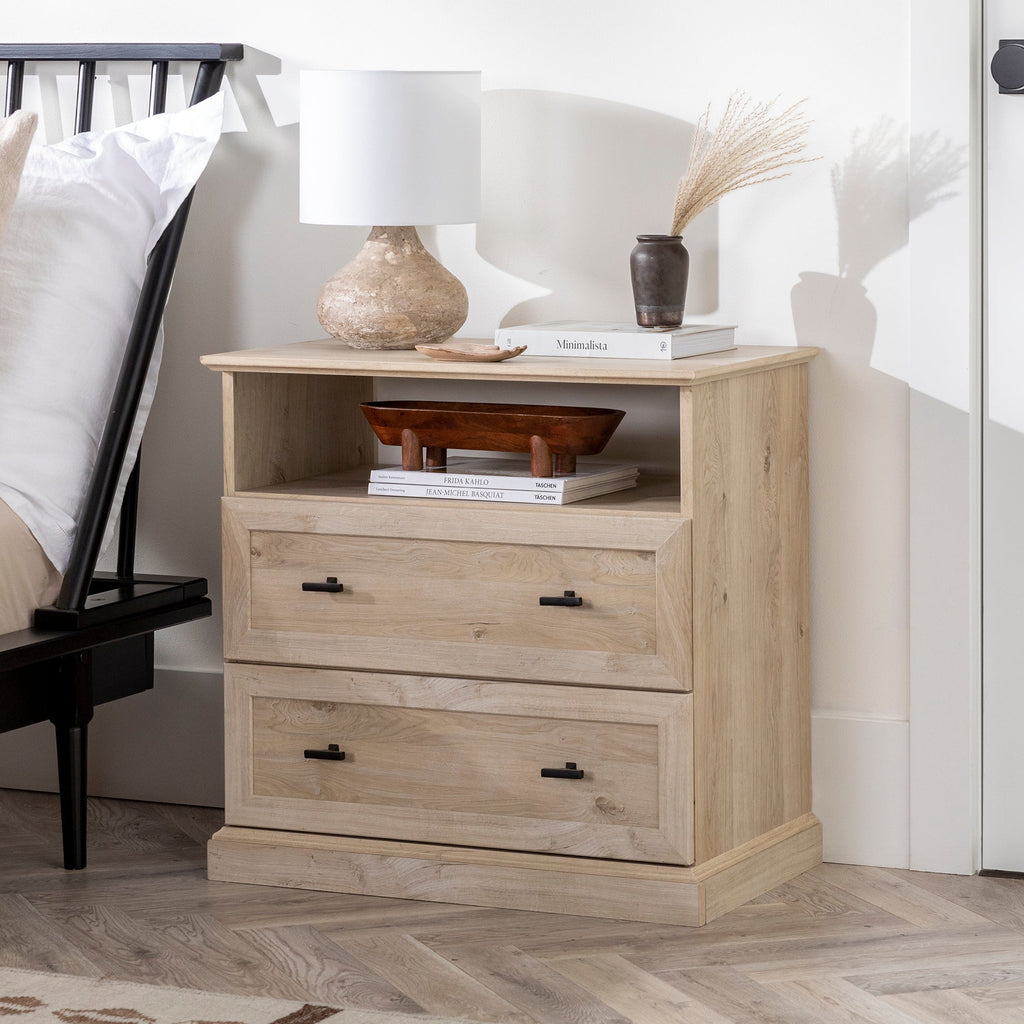 Nightstand, Clyde Classic 2 Drawer Side Table for Bedside Storage, Bedroom Organization and Guest Rooms, 2 Color Options image 1