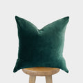 Decorative Pillow Cover Set, Green Velvet 18", Machine-Washable Care for Bedroom Styling and Living Room Decor image 1