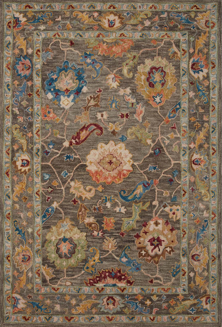 Area Rug, Padma PMA 01 Charcoal Multi for Living Rooms, Bedrooms and Entryways, 12 Size Options image 1