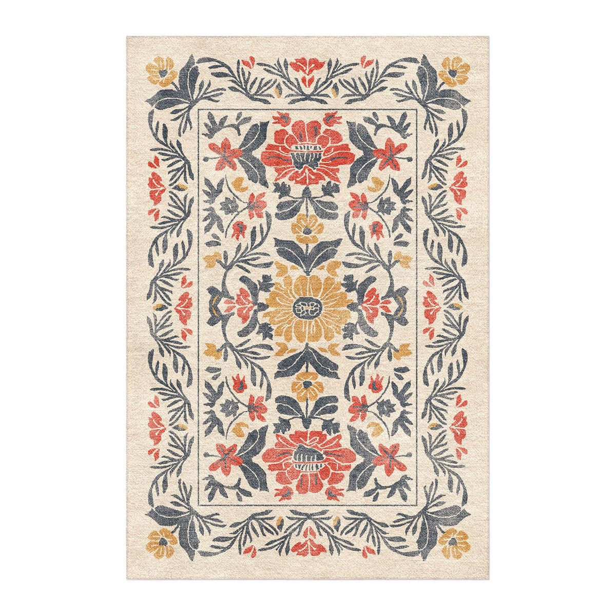 Area Rug, Corriana Navy & Red for Living Rooms, Bedrooms and Entryways, 10 Size Options, Designed for Hallways, Dining Spaces and Home Decor image 1