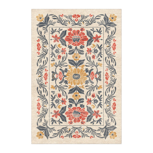 Area Rug, Corriana Navy & Red for Living Rooms, Bedrooms and Entryways, 10 Size Options, Designed for Hallways, Dining Spaces and Home Decor image 1