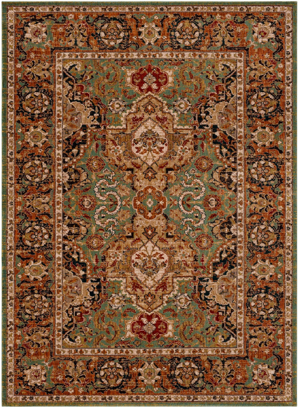 Area Rug, Spice Market Dhahar Aquamarine for Living Rooms, Bedrooms and Entryways, 5 Size Options image 1