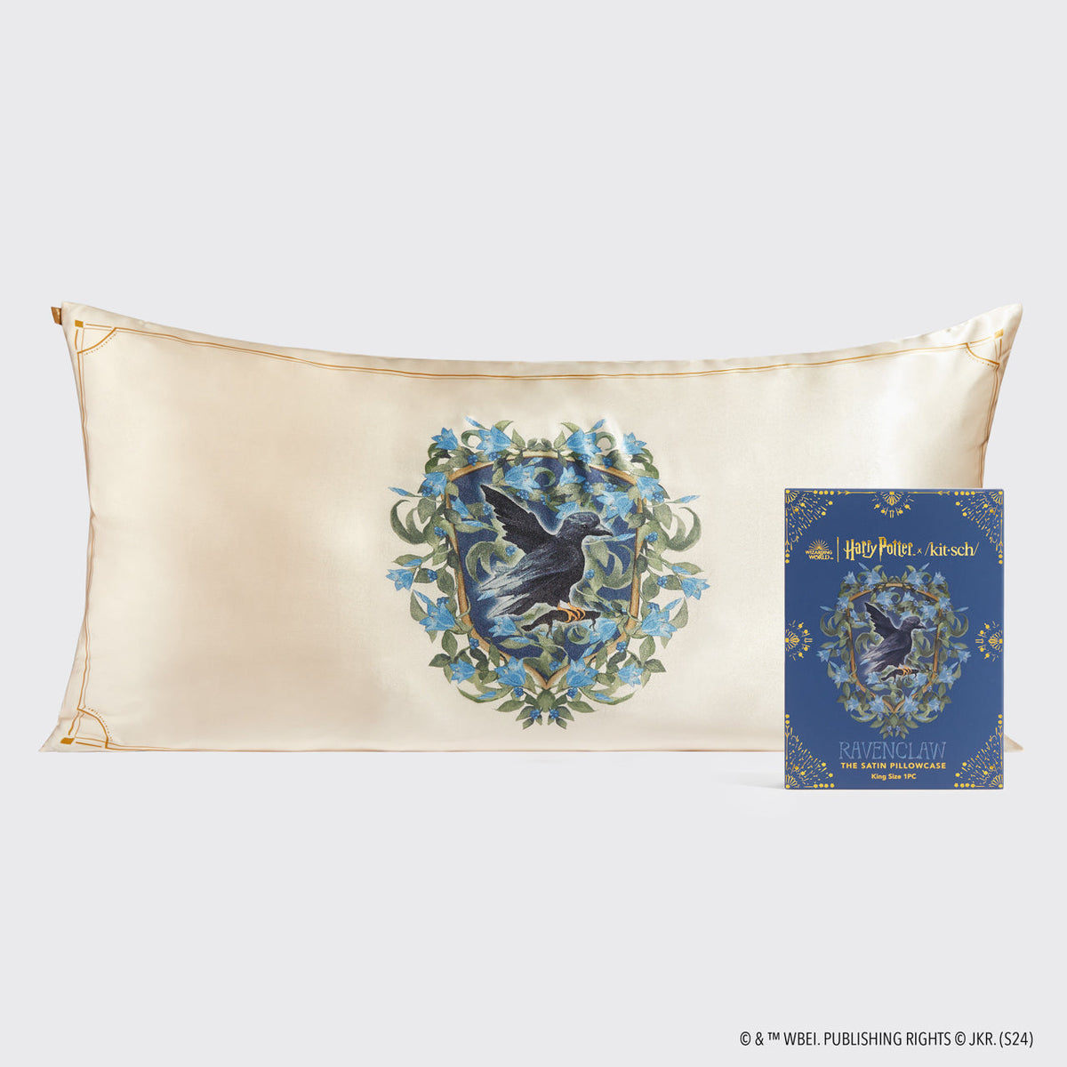Pillowcase Set, Satin in Ravenclaw 2 Pack King for Guest Rooms and Daily Bedroom Comfort, Designed for Everyday Home Use image 1
