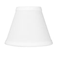 Fabric Lamp Shade, 6"W x 5"H Chandelier White Linen Clip On for Lamp Replacement, Reading Corners and Living Spaces image 1