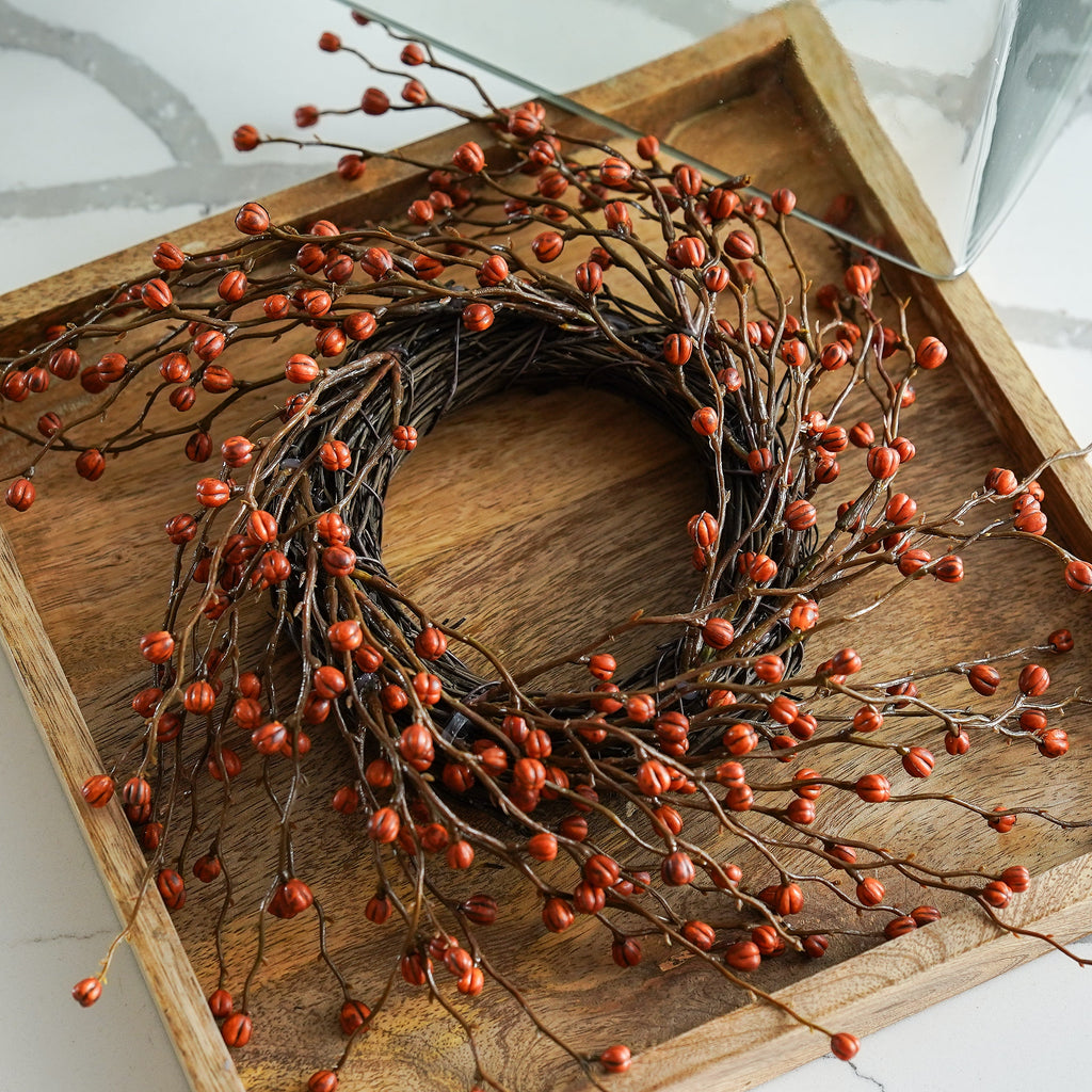 Decorative Candle, Mini Pumpkin Berries Ring for Living Rooms, Bedrooms and Relaxing Evenings image 1