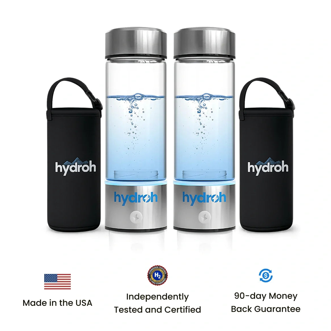 Reusable Drink Bottle, Hydrogen Water Duo Bundle for Work, Travel and Everyday Hydration, Designed for Everyday Home Use image 1