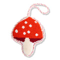 Seasonal Home Decor, Needlepoint Icon Ornament Mushroom for Mantels, Tables and Seasonal Decorating image 1