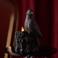 Flameless Candle, Black Perching Crow for Mantels, Entryways and Holiday Displays, Designed for Everyday Home Use image 1