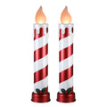 Decorative Candle, 36 in. Striped Metallic Blow Mold Candles Red for Living Rooms, Bedrooms and Relaxing Evenings image 1