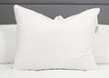Bed Pillow, White Goose Down 50% Feather 50% Down for Sleeping, Reading and Bedroom Comfort, 3 Size Options image 1