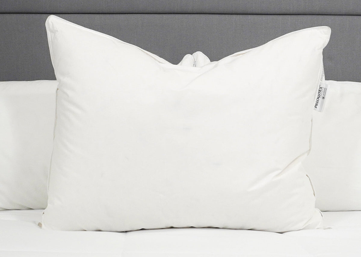 Bed Pillow, White Goose Down 50% Feather 50% Down for Sleeping, Reading and Bedroom Comfort, 3 Size Options image 1