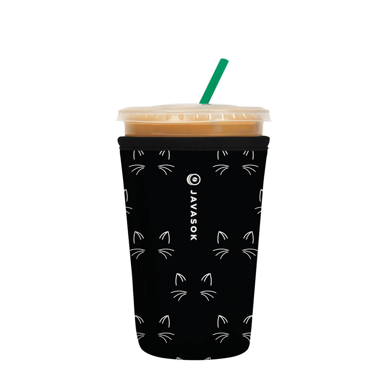 Reusable Cup Sleeve, Mystical Meows, Neoprene Construction for Coffee Cups, Daily Commutes and Dry Hands, 5 Size Options image 1