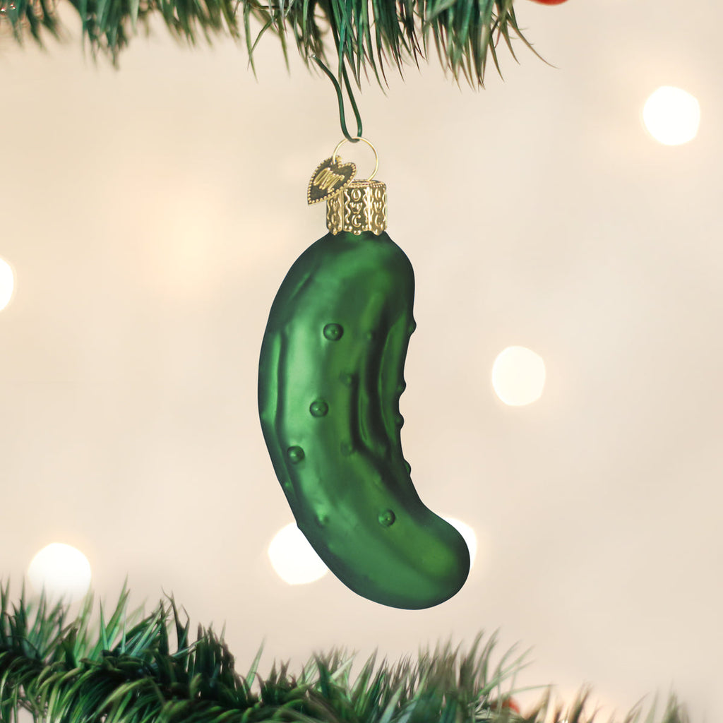 Seasonal Home Decor, Pickle Ornament for Holiday Displays, Shelves and Festive Rooms, Designed for Mantels, Tables and Seasonal Decorating image 1