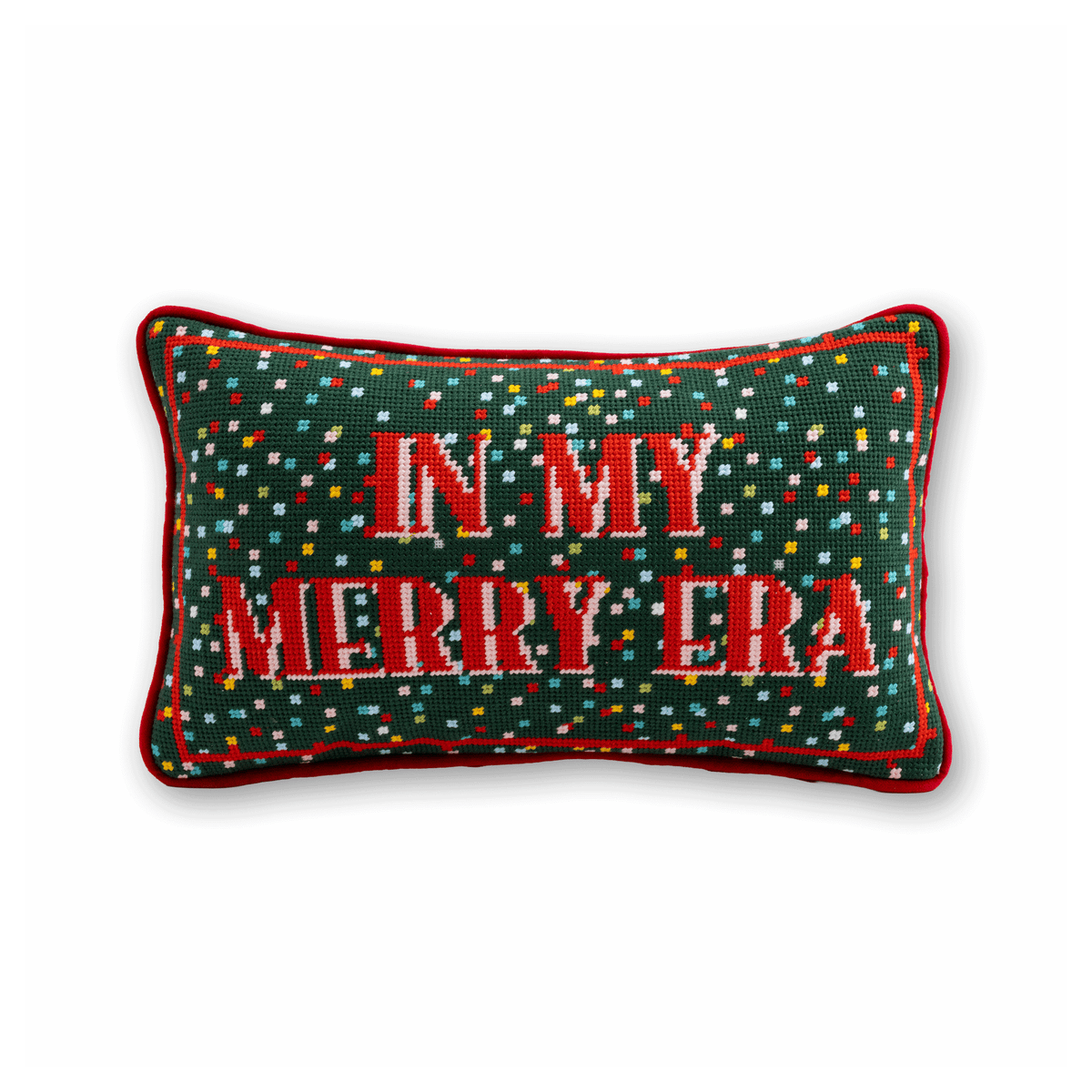 Bed Pillow, Merry Era Needlepoint for Everyday Sleep and Guest Room Bedding, Designed for Sleeping, Reading and Bedroom Comfort image 1