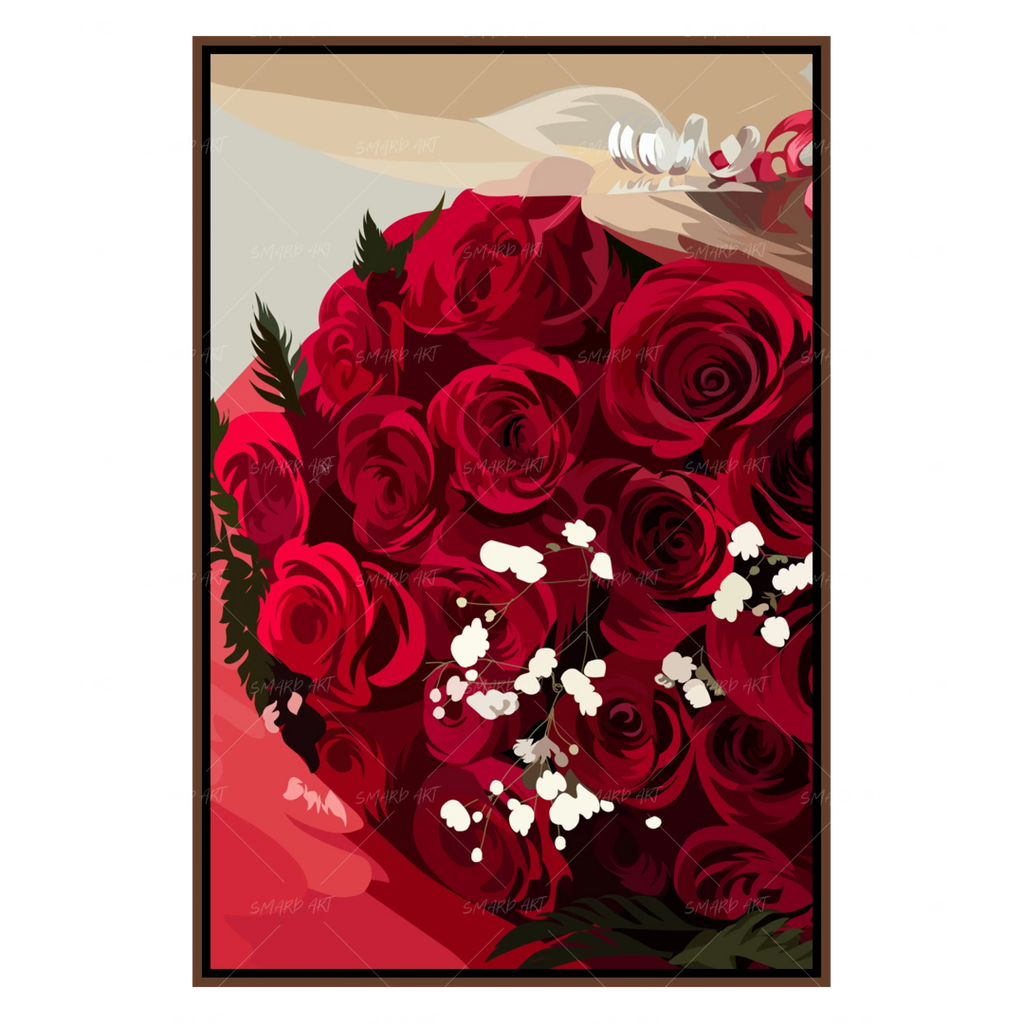 Wall Art Print, Red Roses for Living Rooms, Bedrooms and Home Offices, 4 Size Options, Designed for Gallery Walls and Modern Room Decor image 1