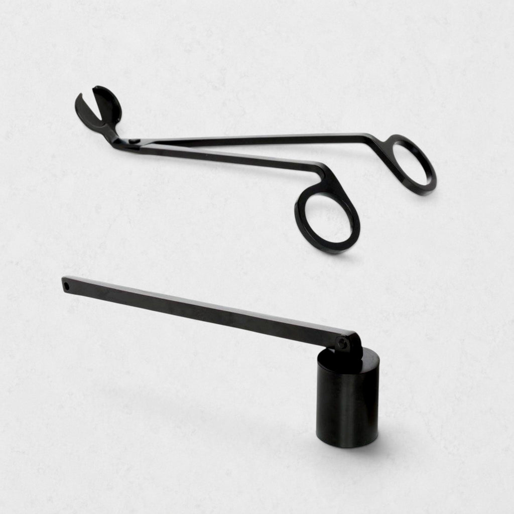 Candle Care Kit, Black Matte Wick Trimmer & Snuffer Set for Candle Trimming, Lighting and Extinguishing image 1