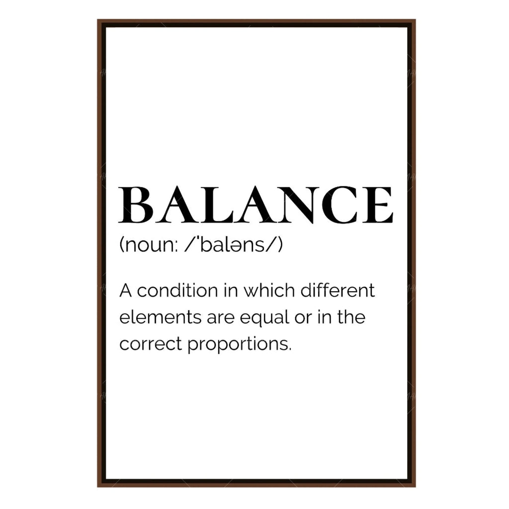 Wall Art Print, Balance text (Smard X ) for Gallery Walls and Modern Room Decor, 4 Size Options image 1