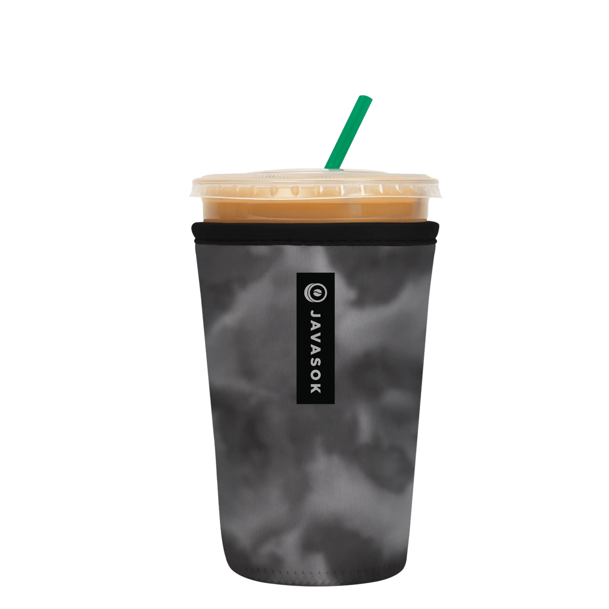 Reusable Cup Sleeve, Shades of Gray, Neoprene Construction for Iced Coffee, Cold Drinks and Condensation Control image 1