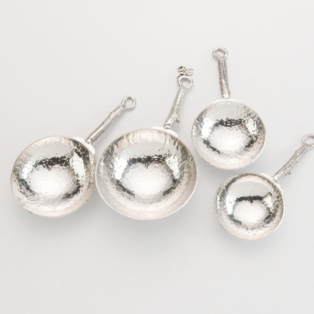 Drinkware, Twig 4 piece Artisan Pewter Measuring Cup Set for Everyday Drinks, Home and Entertaining image 1