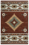 Area Rug, Southwest SU1822 Rust for Living Rooms, Bedrooms and Entryways, 10 Size Options, Designed for Everyday Home Use image 1