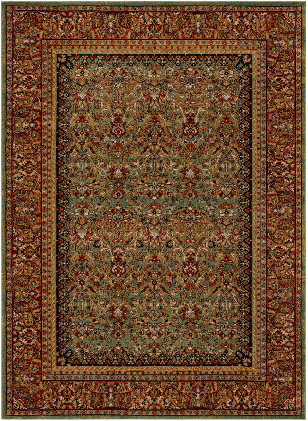 Area Rug, Spice Market Tigris Aquamarine for Living Rooms, Bedrooms and Entryways, 5 Size Options image 1
